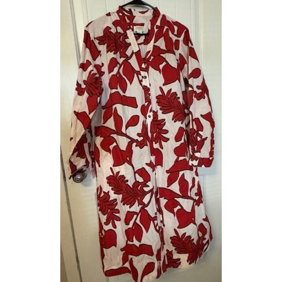 ANTHROPOLOGIE Maeve Floral Printed Shirt Dress M - Picture 5 of 9